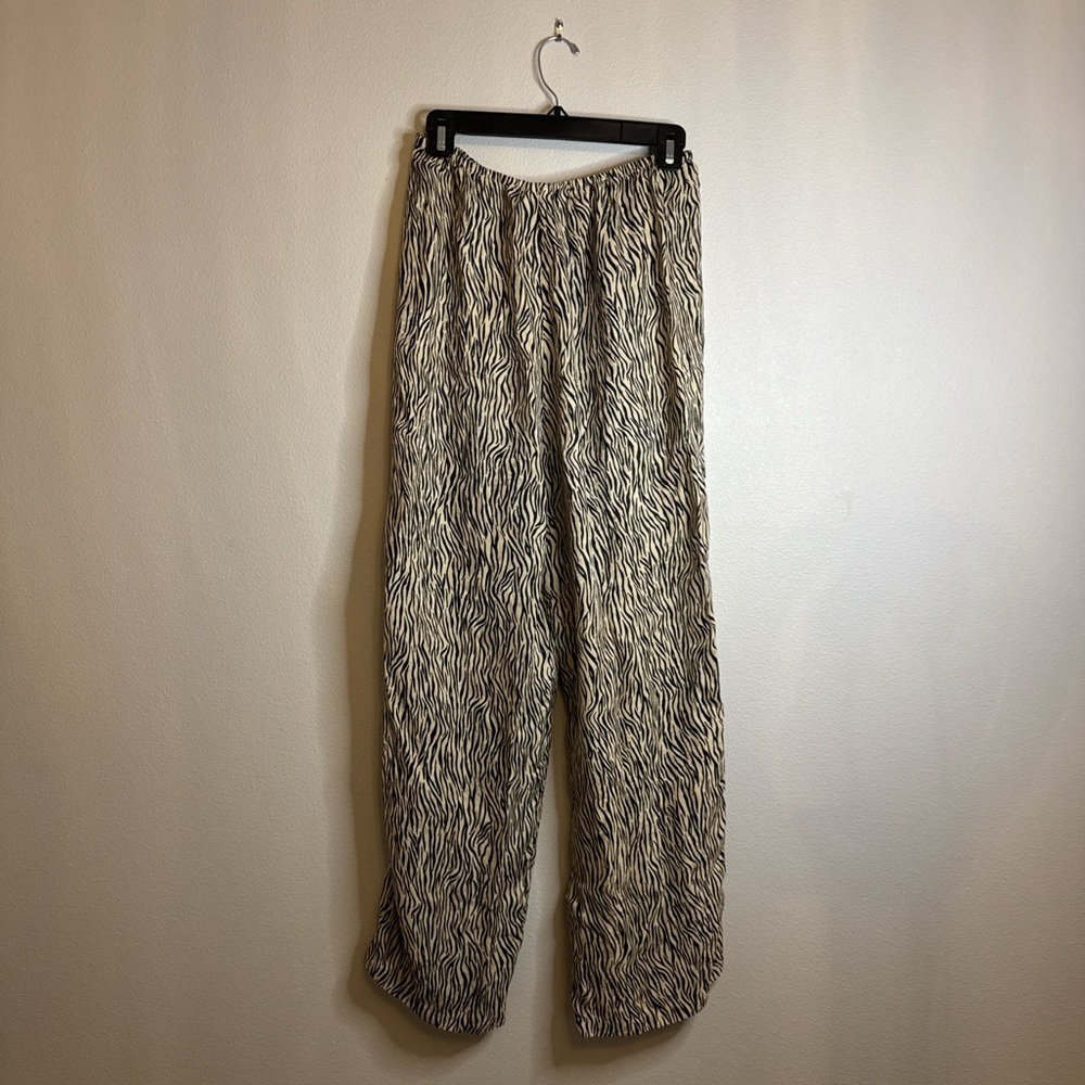 Vintage Animal Print Silk Pants